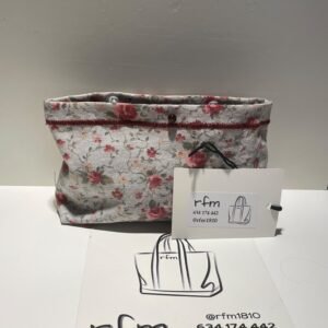 neceser de lino estampado flores