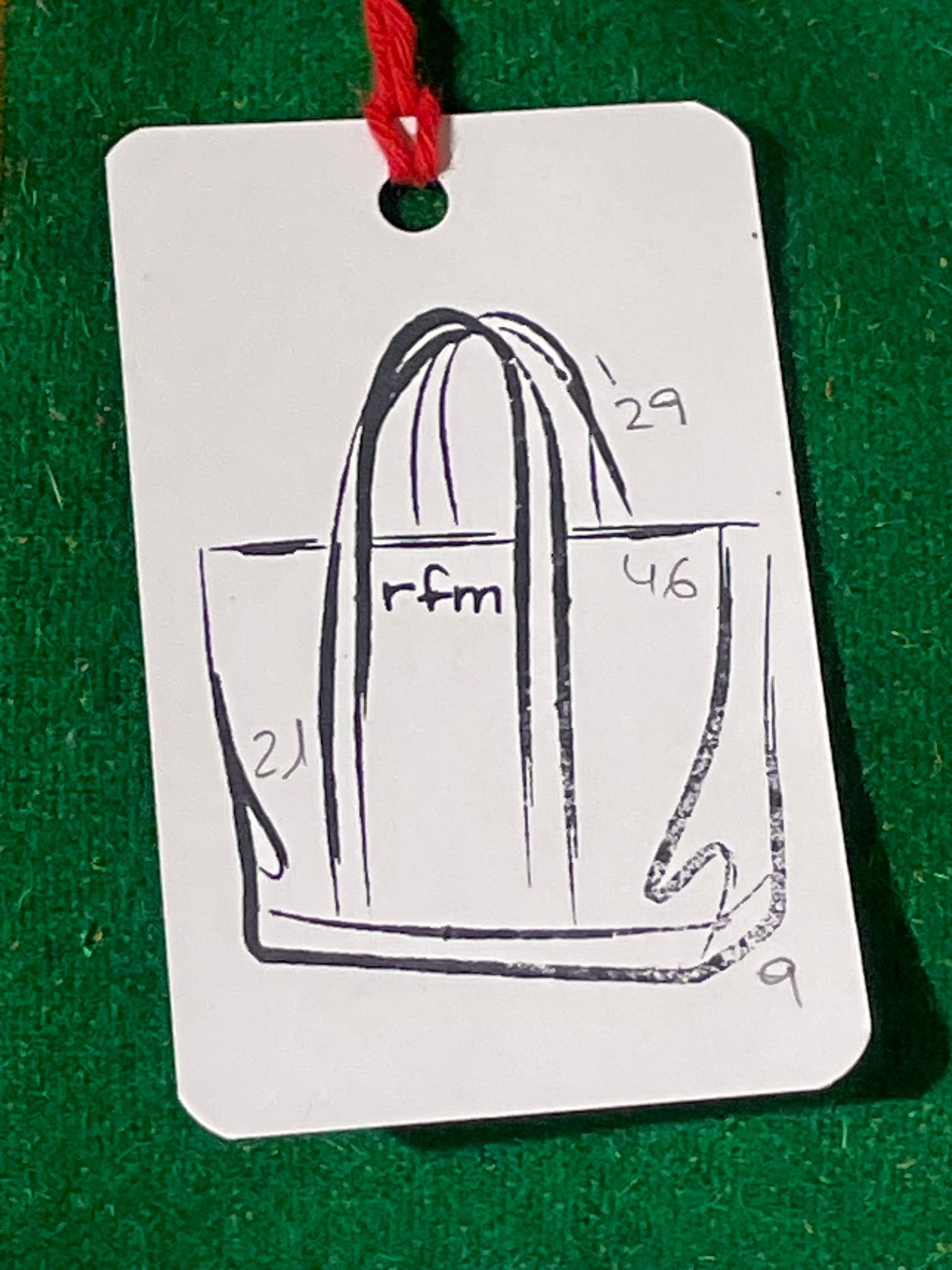 bolso de lana fría verde con bordados amarillos - Imagen 2