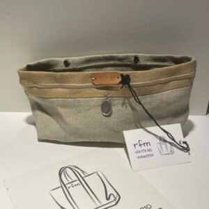 neceser de lino combinado bolso a juego