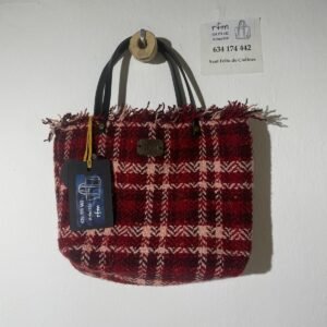 bolso tweed rojo