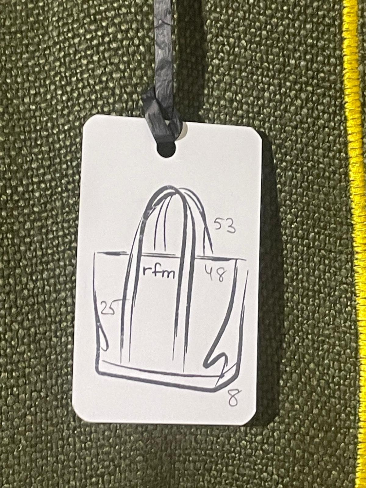 bolso lino verde con bordados amarillos - Imagen 2