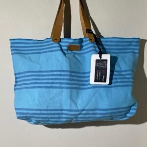 bolso algodón azul estampado