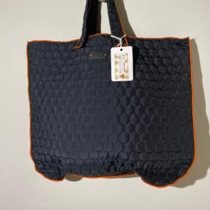 bolso acolchado azul marino nido abeja