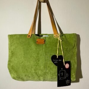 bolso verde de pana